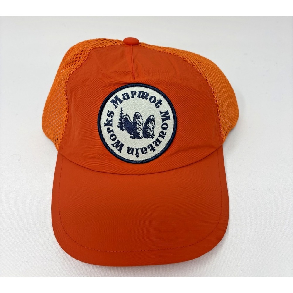 NWT Marmot Mountain Works Alpine Soft Mesh Trucker Hat - Orange